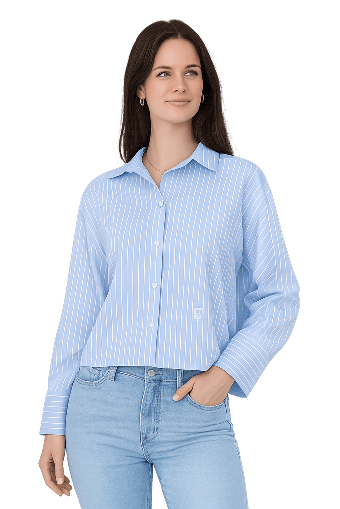 97410 Blue White Shirt