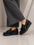 C33342 Black Wedge Loafers
