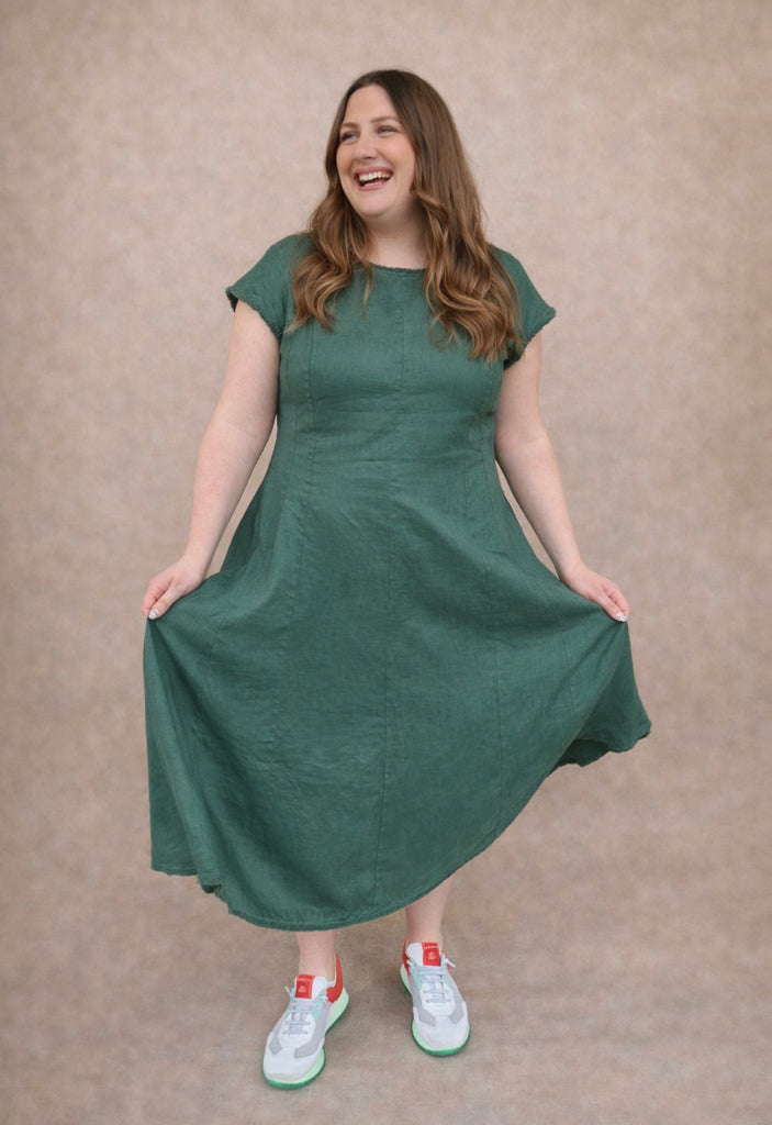 FO8241 Green Festival Event Dress