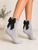 Ankle Bow Light Grey Sock