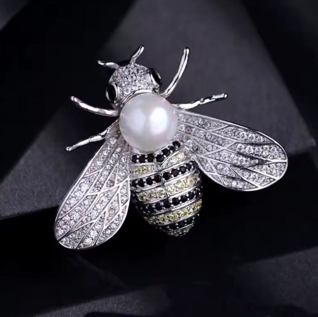 Silver Mini Bee Brooch