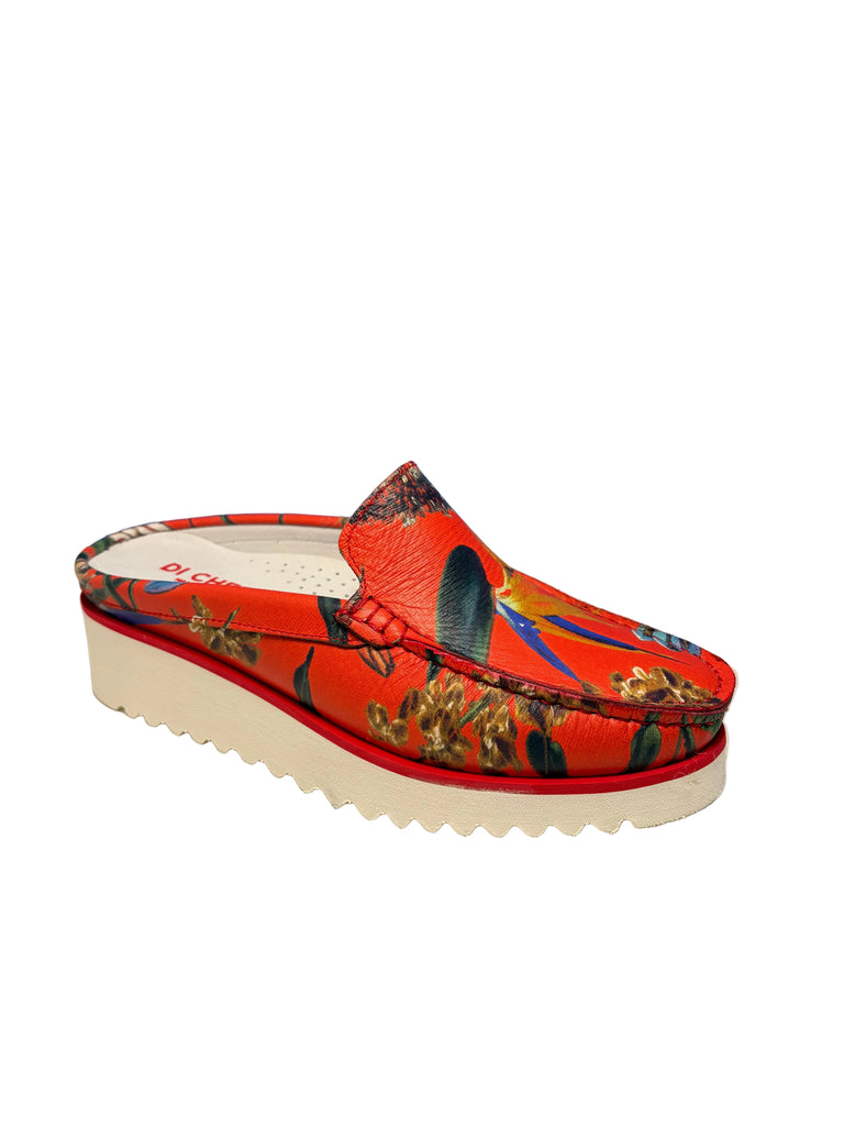 952 Kyoto Red Tropical Loafer Slide