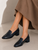 C5020 Navy Patent Croco Loafer