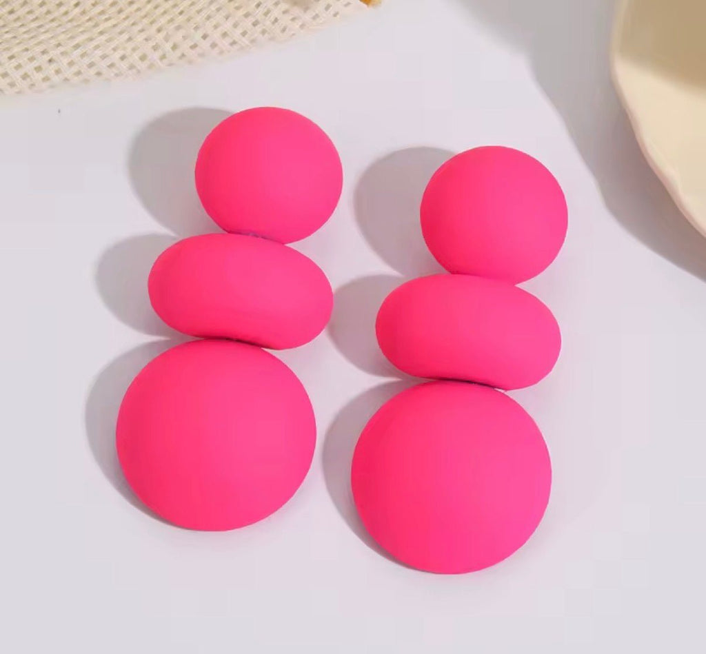Jake Pink Drop Modern Earrings