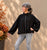 87223 Black Wool Blend Coat