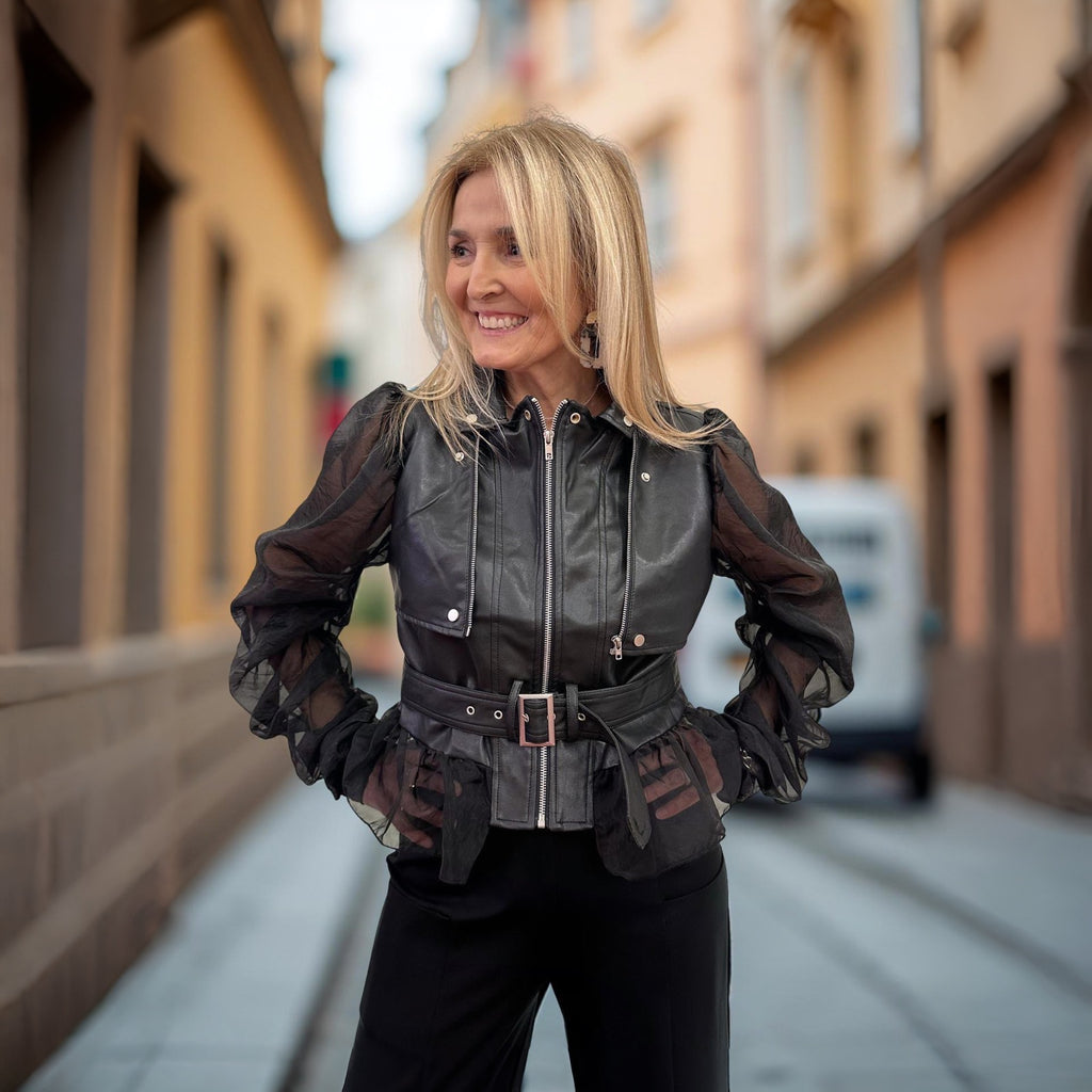 8622 Bitta Black Moto Jacket