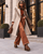263912 Thigh Length Oatmeal Fringe Coat