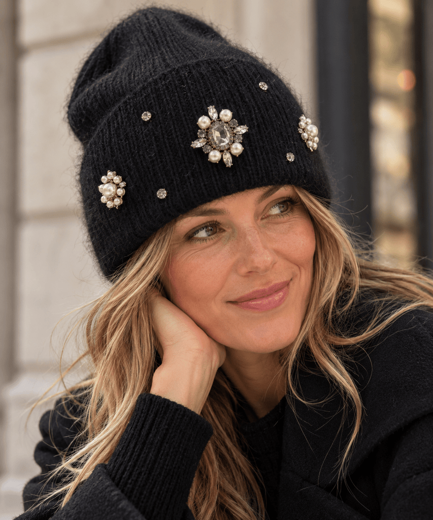 Grace Pearl Black Toque