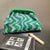 Green/Light Blue Knit Clutch