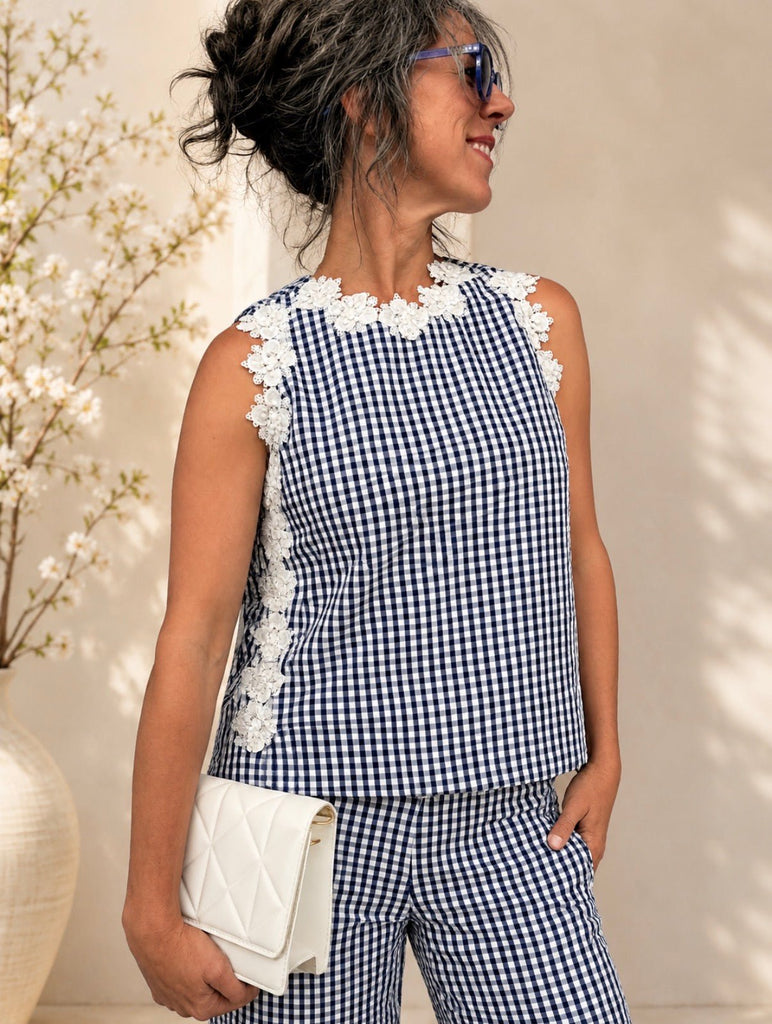 33374 Ania Gingham Top