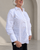 777004 White Contrast Seam Blouse