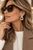 Gold Rhinestone Door-knocker Earring