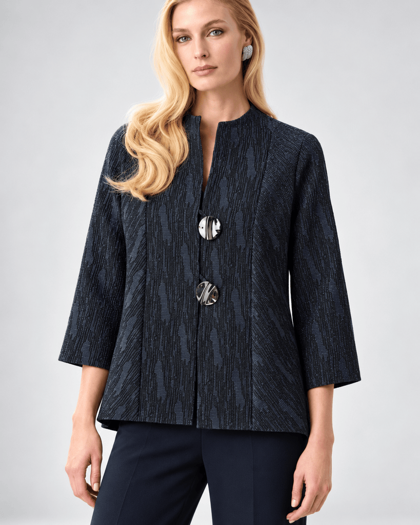 263725 Navy Texture Jacket