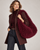 Miley Long Hair Shoulder Bag Merlot