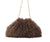 Honey Long Hair Large Clutch Mocha
