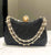 Black Double Strap Crystal Clutch