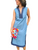 FP5187 Sleeveless  Mixed Denim Dress