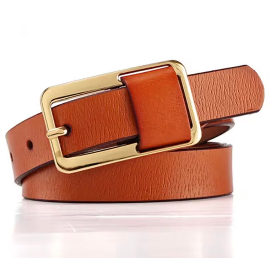 Brown Vegan Leather Belt