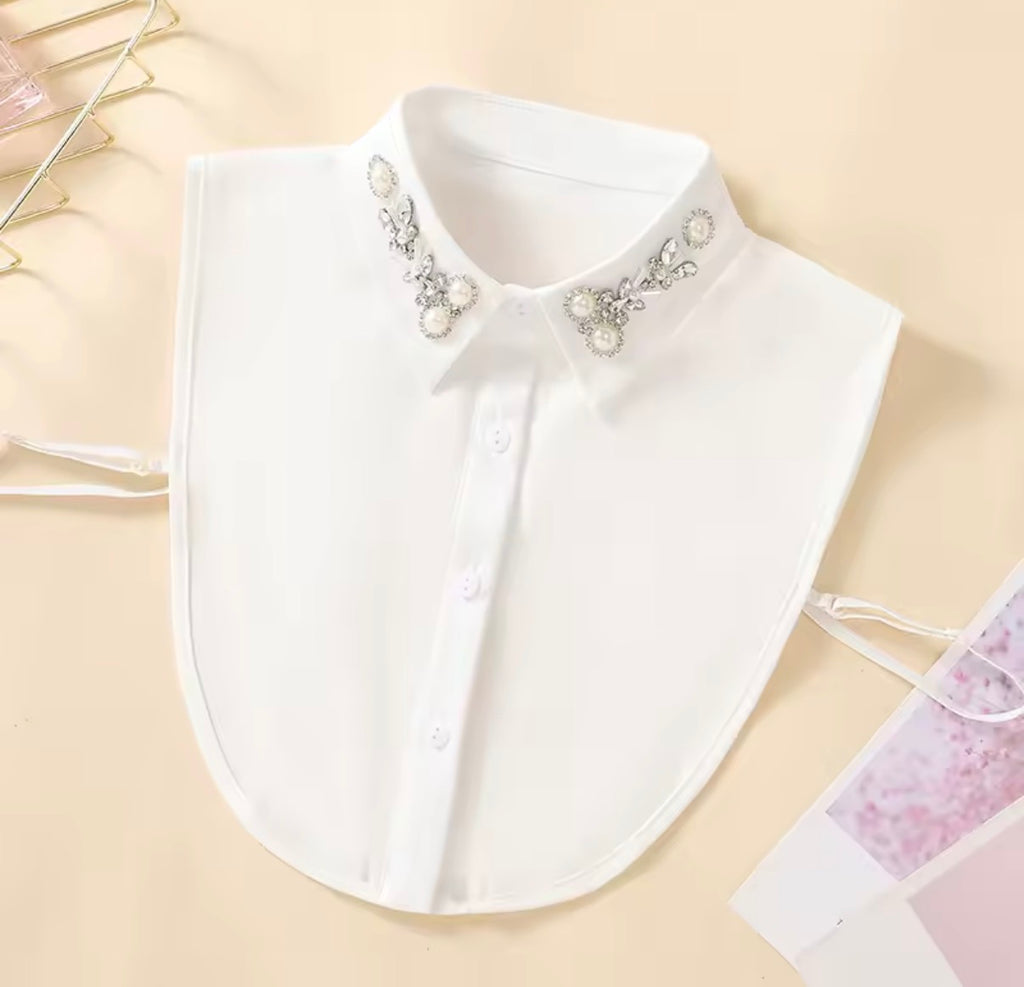 Holly White Rhinestone Dickie