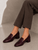C5020 Brown Patent Croco Loafer