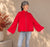 87223 Red Wool Blend Coat