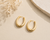 Gold-tone Small Oval Hoop Earrings