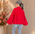 87223 Red Wool Blend Coat