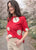 S26183 Red Polka Dot Top