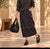 777012 Black Denim Skirt