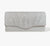 Silver Ruched Glitter Clutch