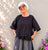 UT101B Urban Black Ruffle Top
