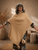 84045 Taupe Knit Poncho