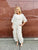 84021 Cream Fringe Top