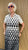 24-354 Black and Cream Geo Shirt Dress