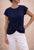 FO8258 Navy Do The Twist Top