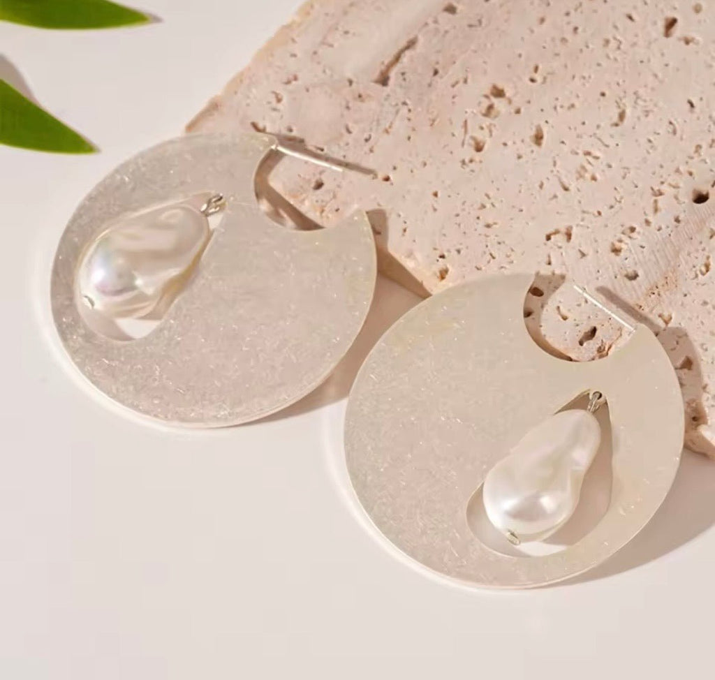 Pearl Drop Silver Earring