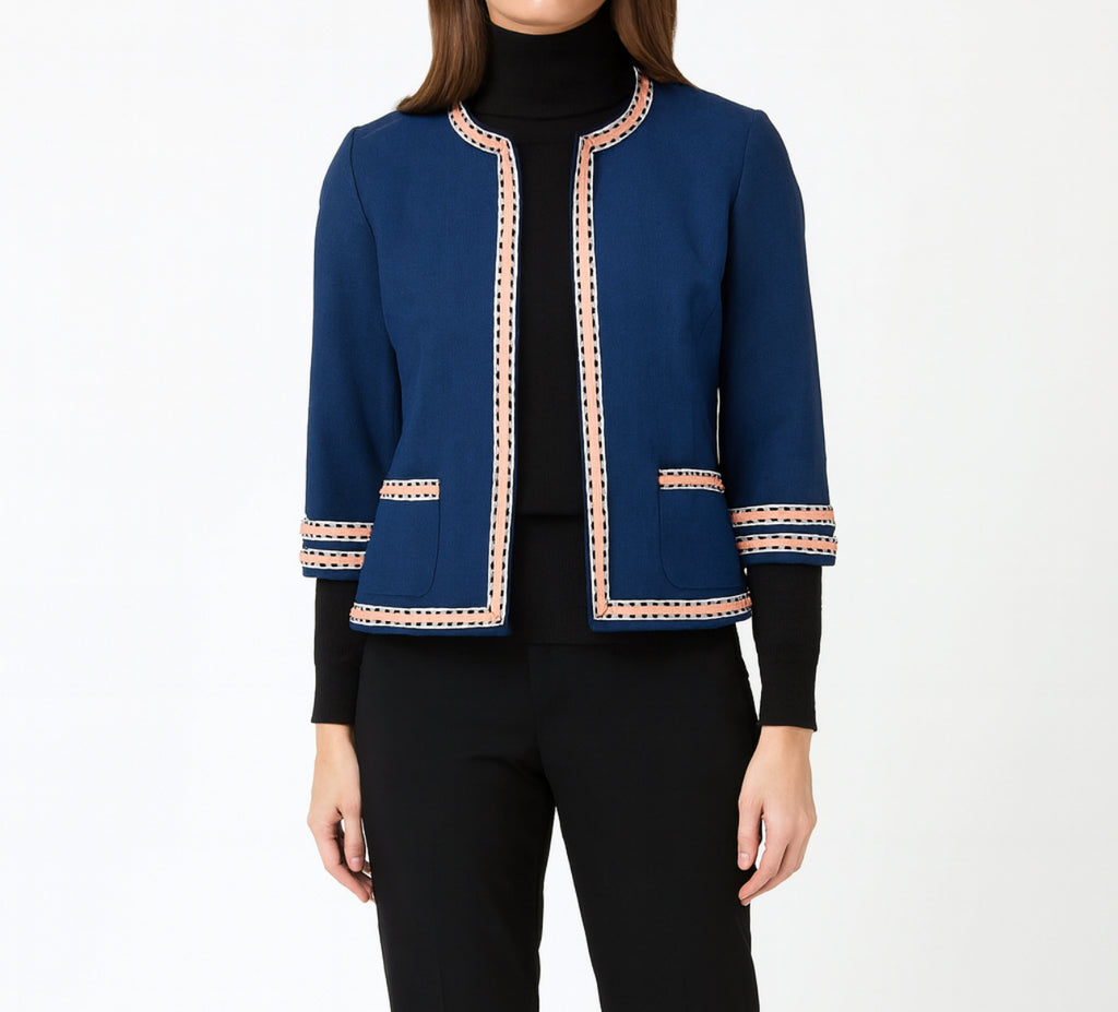 Peru Navy Stretch Blazer