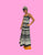 FO7433 Black Print Sun Dress in 100% cotton