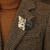 Black and White Feline Jewel Brooch