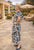 97192 Navy Print Ruffle Skirt