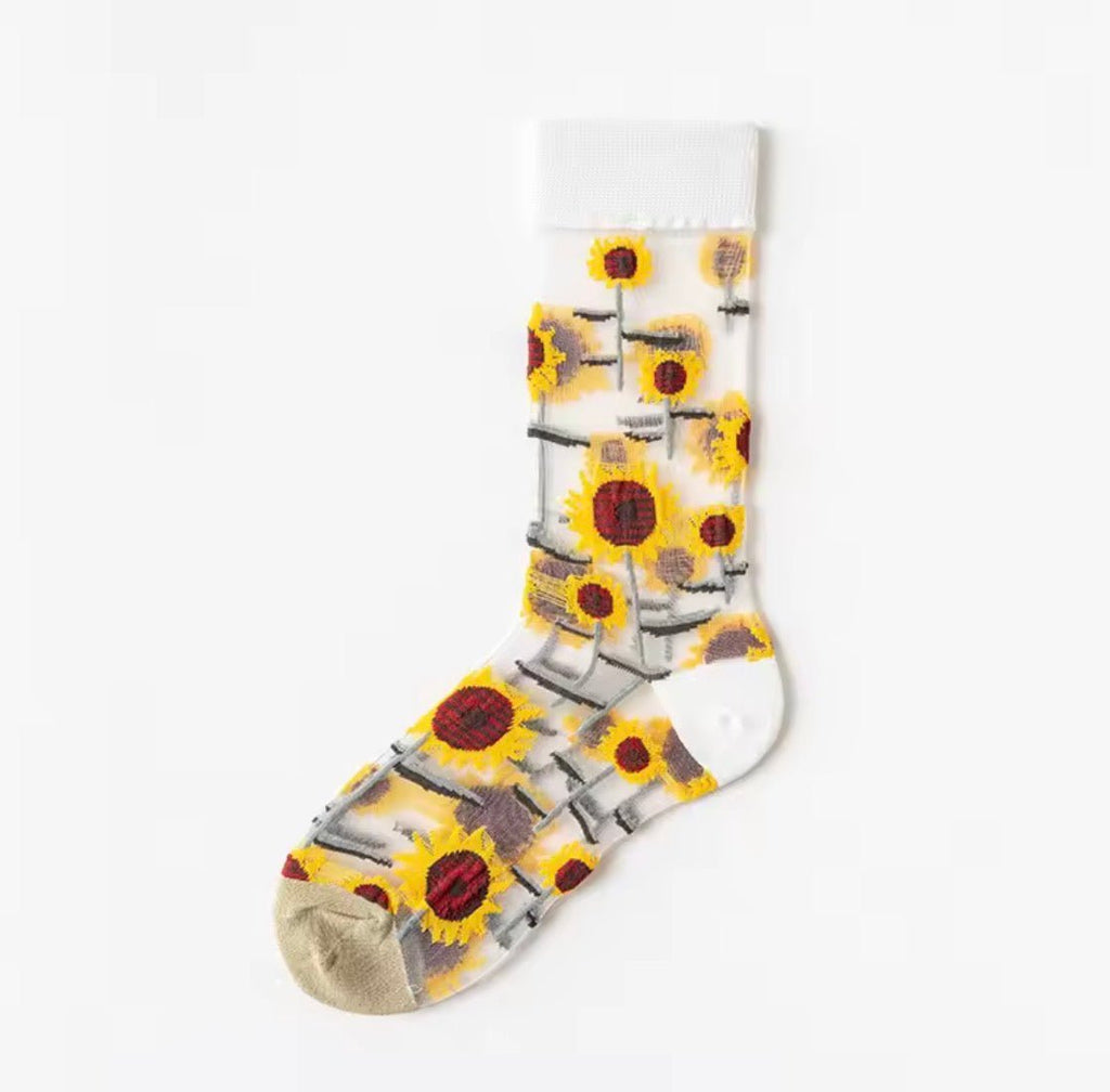 Sunflower Mesh Sock