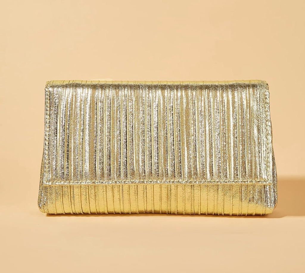 Saturday Envelope Gold Clutch