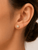 Gold Snowball Stud Earring