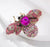 Gold/Pink Bee Brooch