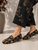Faires Black Embroidered Loafer