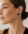 Silver-tone and Rhinestone Door-knocker Earring