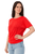 97370 Orange Red Linen T-Shirt