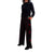 AP600R Black Roses Panel Pull-On Pant