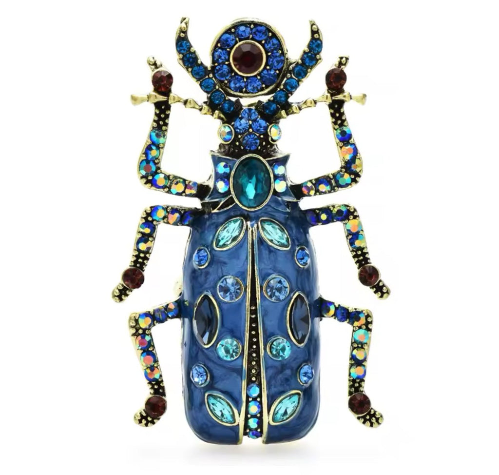 Scarab Azzure Brooch
