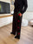 AP600R Black Roses Panel Pull-On Pant